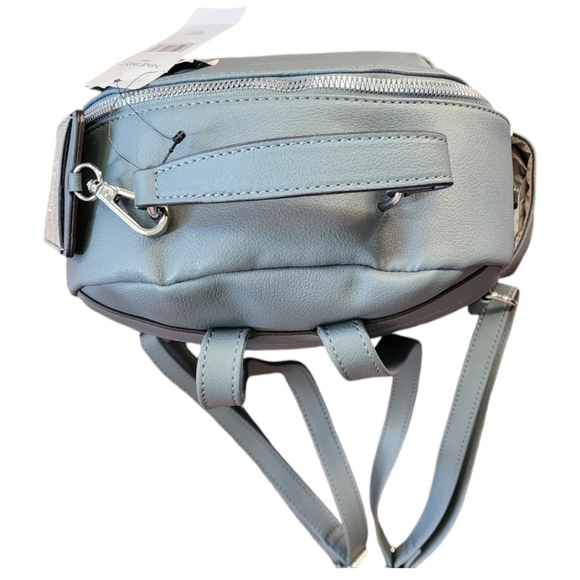 Nine West NEW Slate Blue Leather Backpack - Picture 7 of 12
